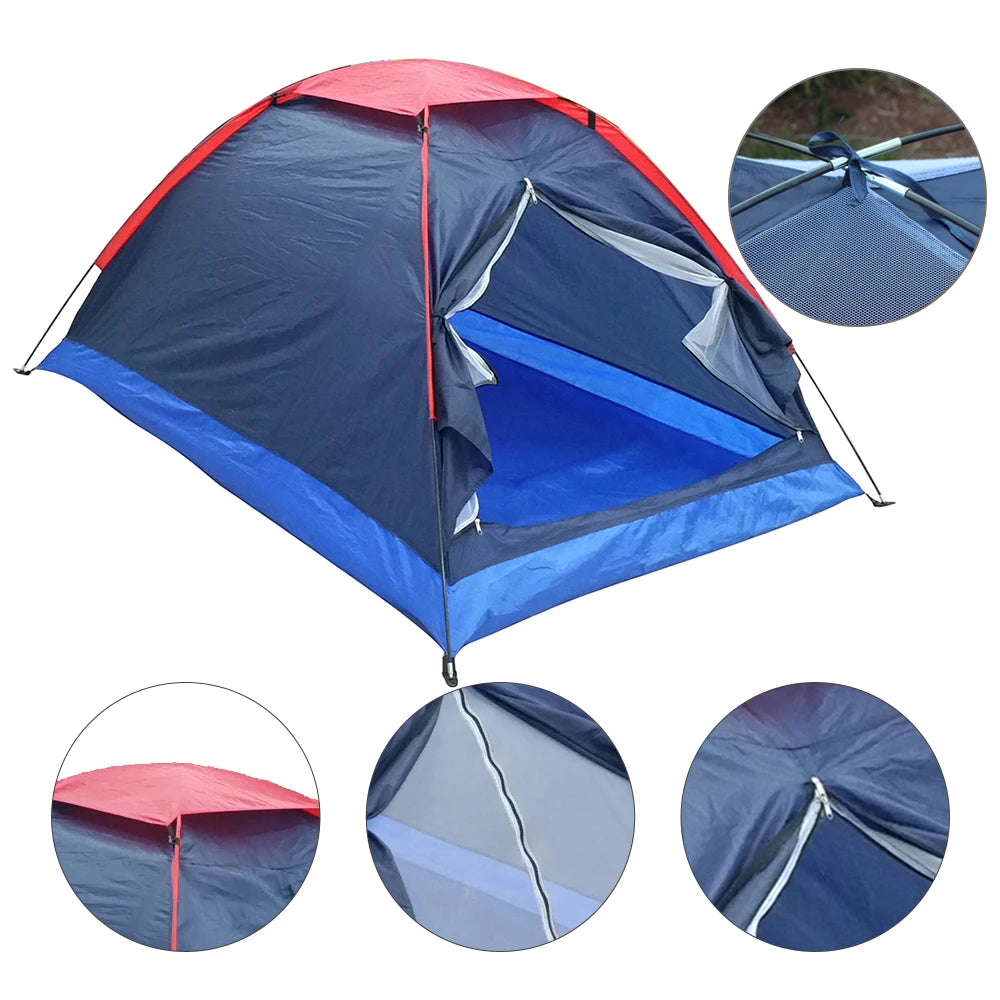 2-Person Single Layer Outdoor Camping Tent – Lightweight Travel Tent with Carry Bag
